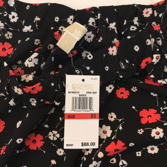 Last Chance!! NWT Michael Kors Coral Reef off shoulder blouse - Picture 2 of 7